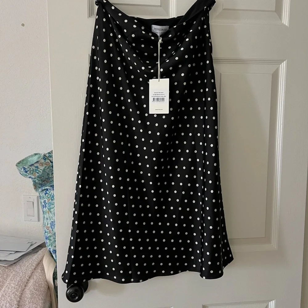 Peppermayo Black and White Polka Dot Maxi Skirt - Picture 5 of 6